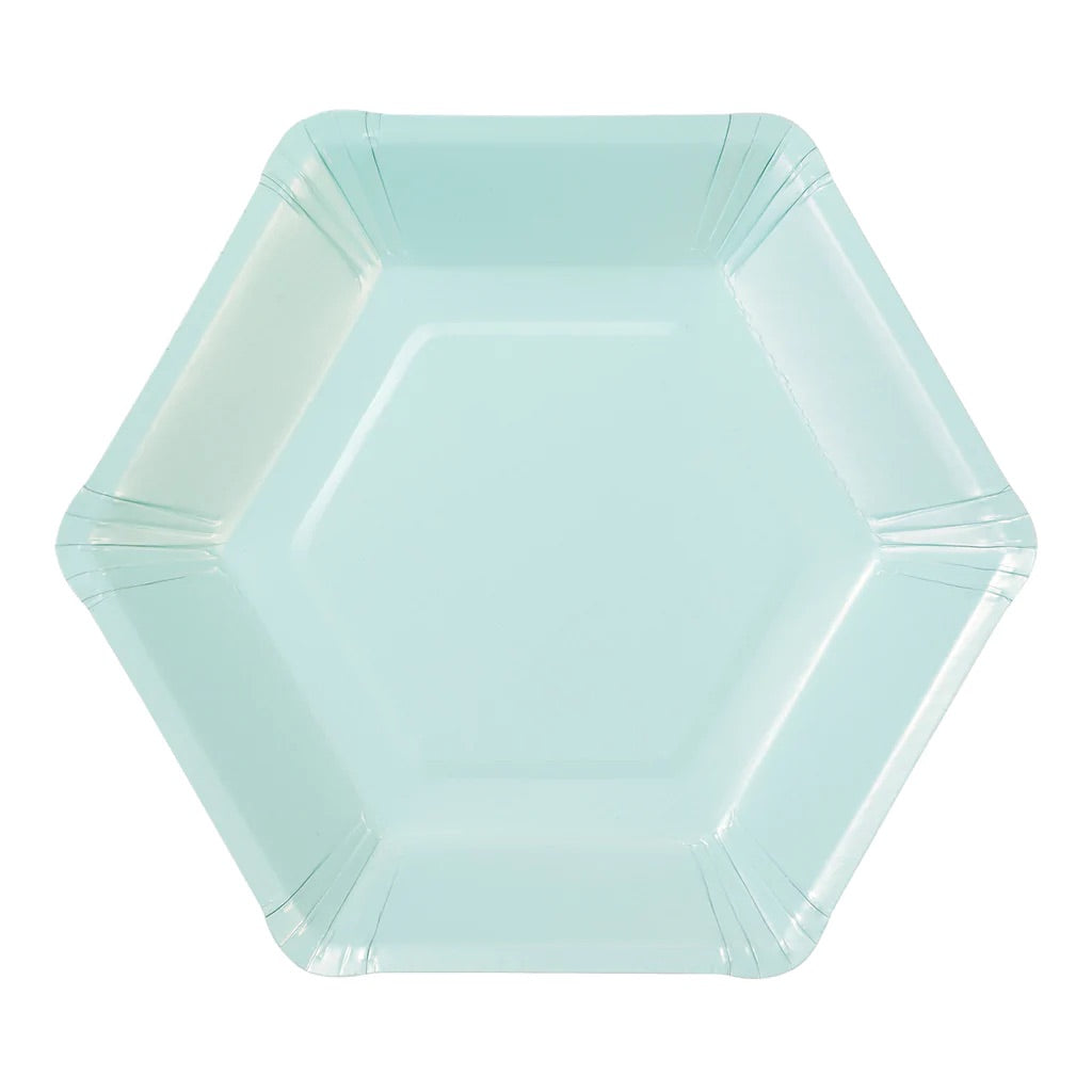 Pastel Hexagonal Dessert Plates 12ct