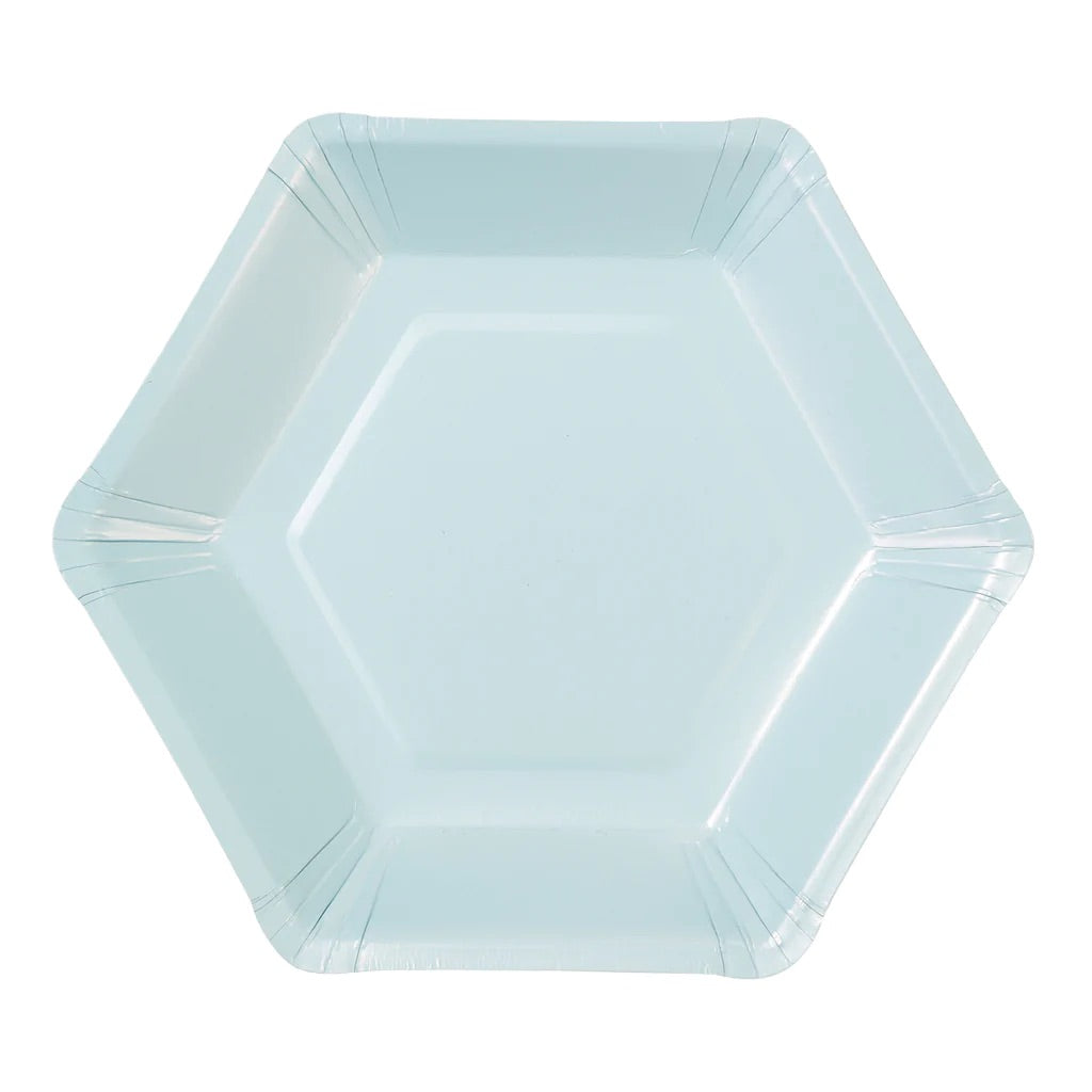 Pastel Hexagonal Dessert Plates 12ct