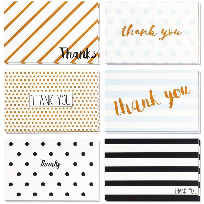 48 Pack Blank Thank You Cards with Envelopes for All Occasion Baby Shower Wedding, 4x6