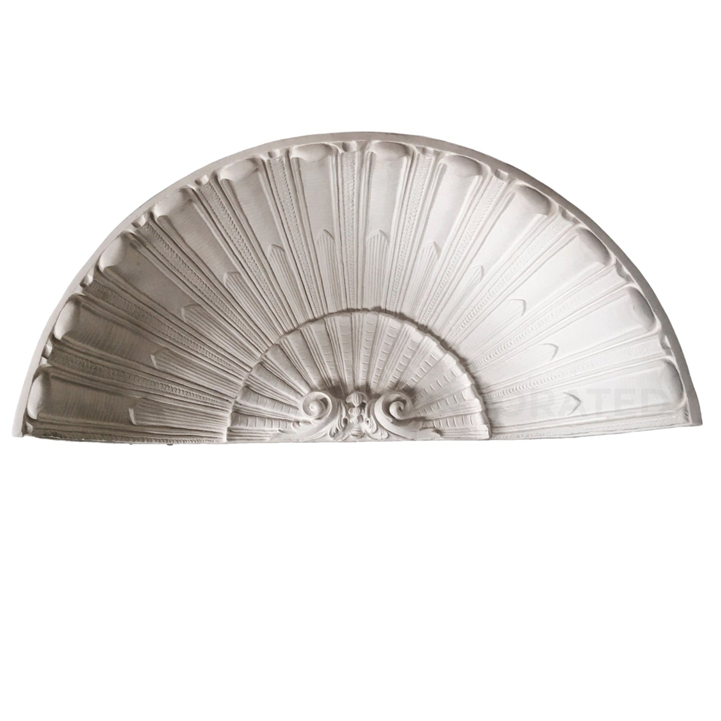 21-3/4" (W) x 10-1/2" (H) x 10-1/4" (Depth) - French Renaissance Style Niche Cap - [Plaster Material]