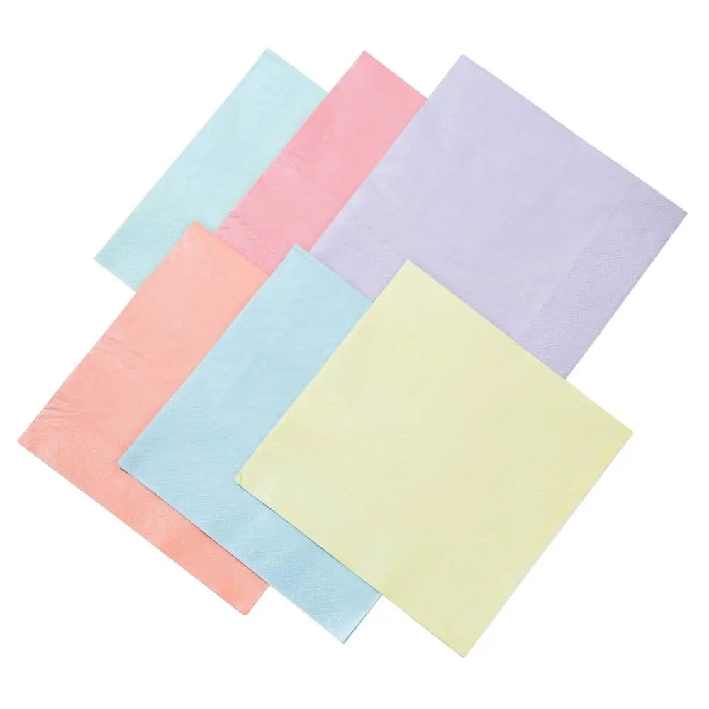 Pastel Multicolored Lunch Napkins 16ct