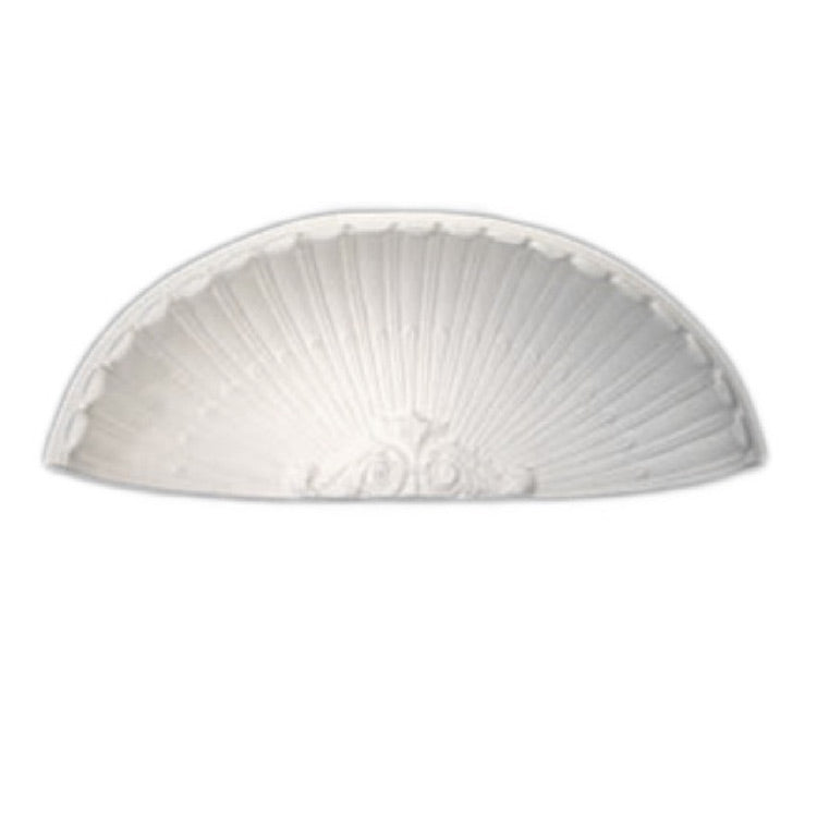 19-7/8" (W) x 9-7/8" (H) x 6-1/2" (Depth) - Niche Cap - French Renaissance Style - [Plaster Material]