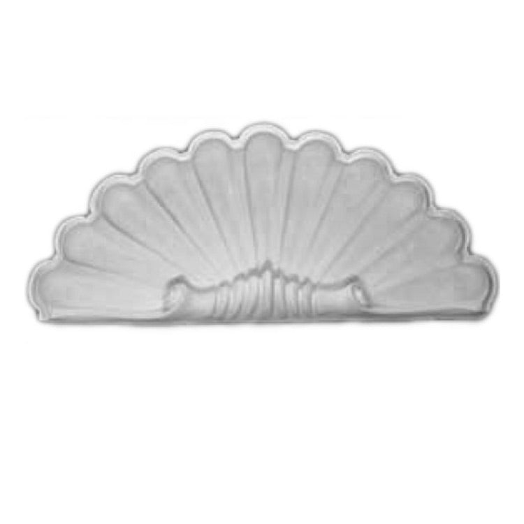 20" (W) x 8-1/2" (H) x 2-1/2" (Depth) - Shell Niche Cap - [Plaster Material]